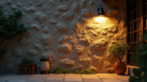 Sublimer un mur en pierre extérieur avec un éclairage adapté
